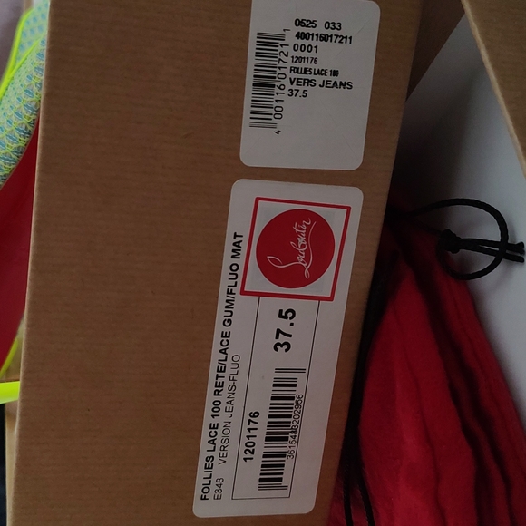 Yellow Pigalle Follies 100 Lace Neon Blue Pumps - Picture 5 of 5